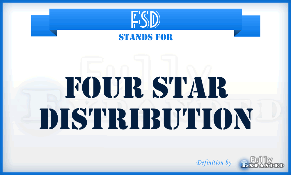 FSD - Four Star Distribution