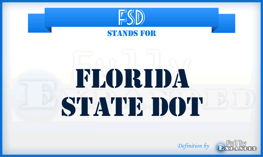 FSD - Florida State Dot