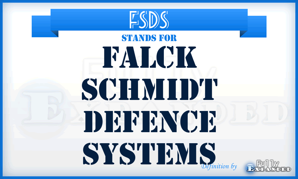 FSDS - Falck Schmidt Defence Systems
