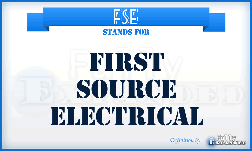 FSE - First Source Electrical