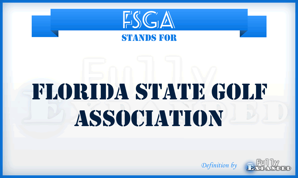 FSGA - Florida State Golf Association