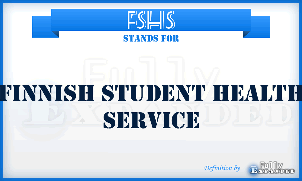 FSHS - Finnish Student Health Service