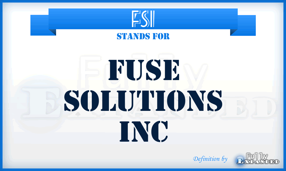 FSI - Fuse Solutions Inc