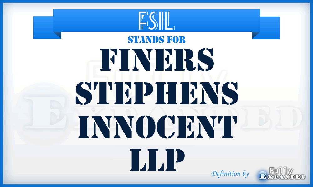 FSIL - Finers Stephens Innocent LLP