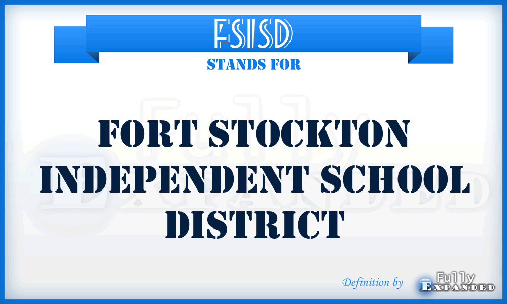 FSISD - Fort Stockton Independent School District