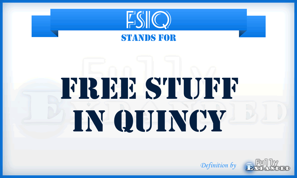 FSIQ - Free Stuff In Quincy