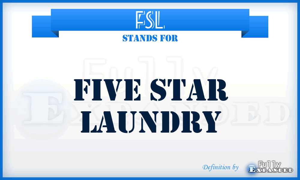 FSL - Five Star Laundry
