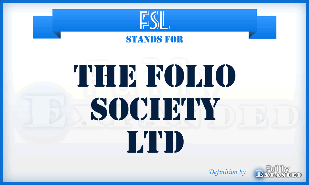 FSL - The Folio Society Ltd