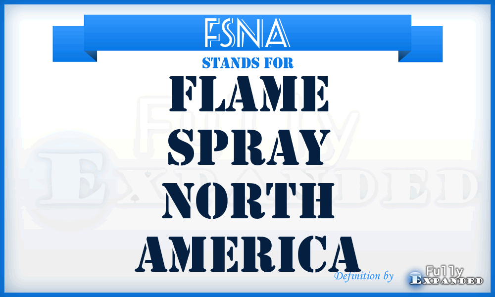 FSNA - Flame Spray North America