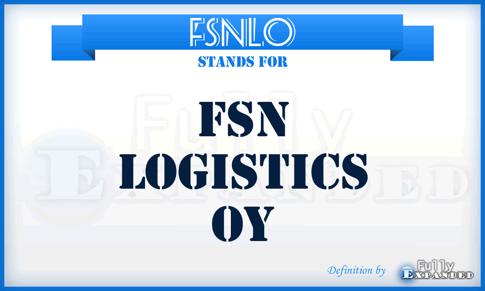 FSNLO - FSN Logistics Oy