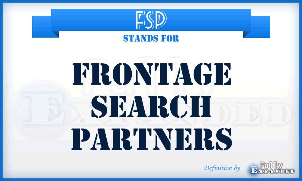 FSP - Frontage Search Partners