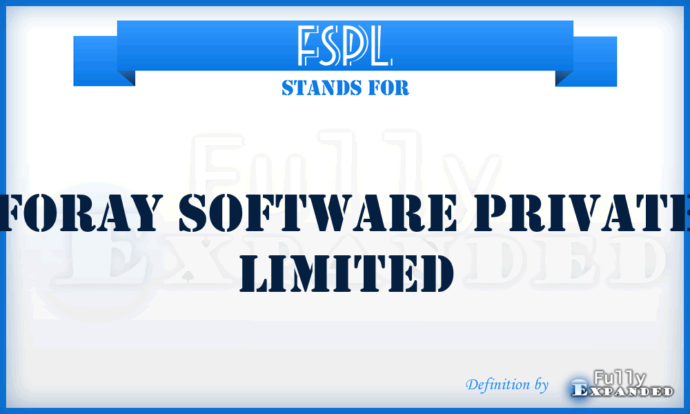 FSPL - Foray Software Private Limited
