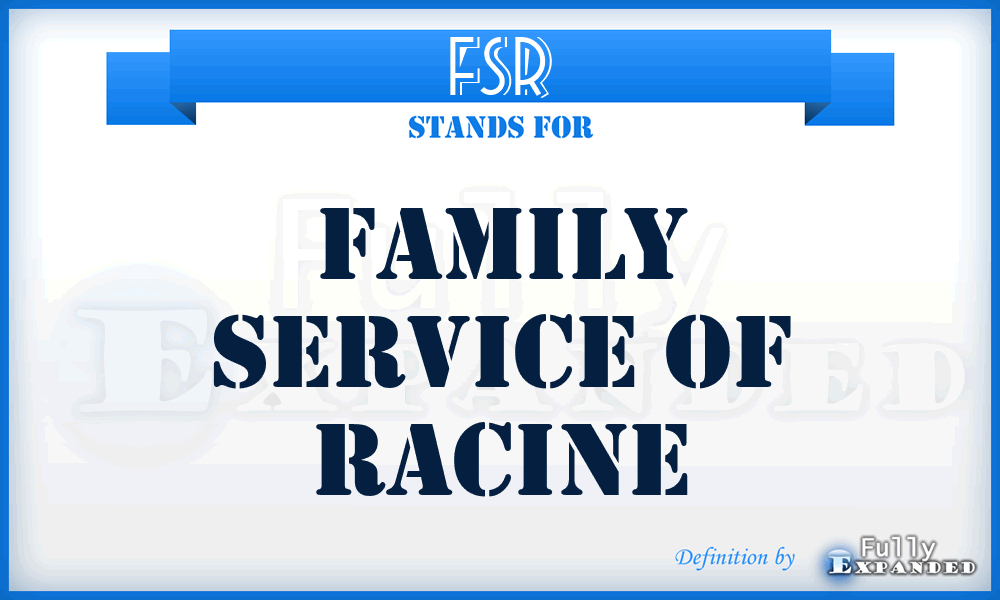 FSR - Family Service of Racine
