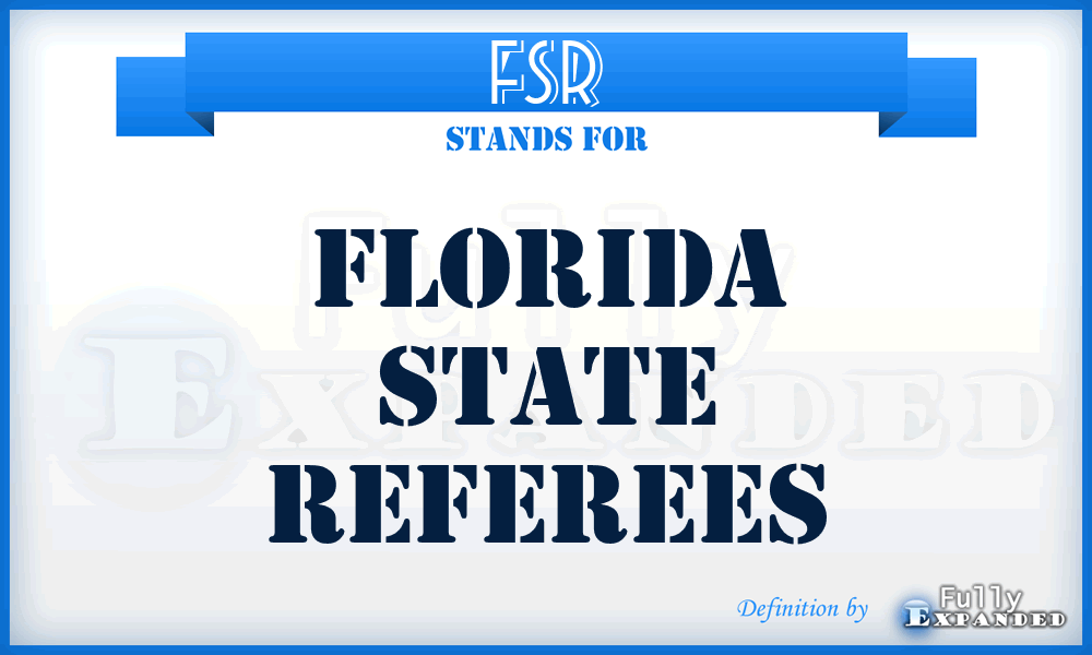 FSR - Florida State Referees