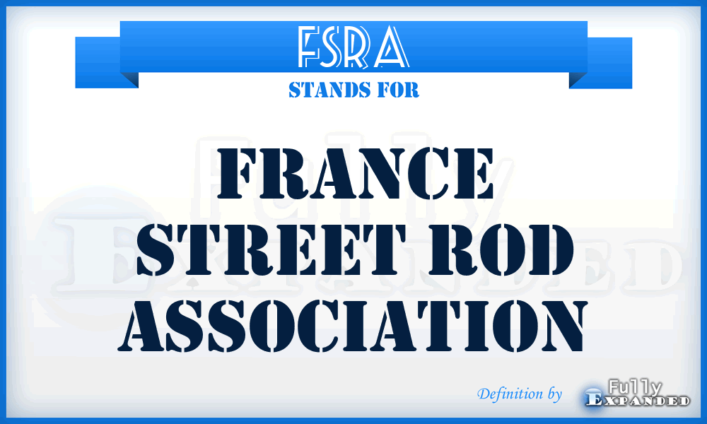 FSRA - France Street Rod Association