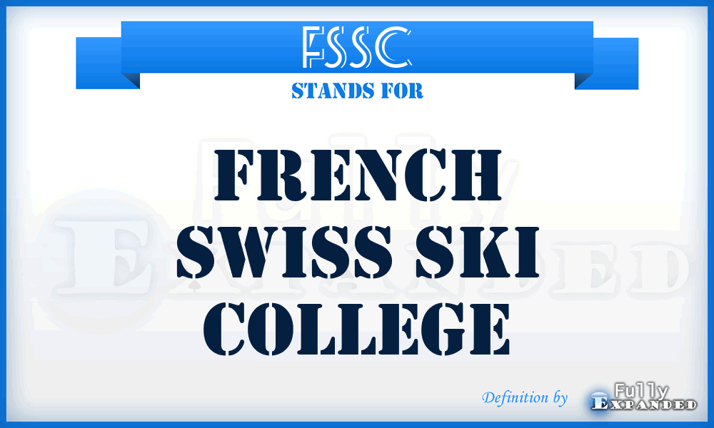 FSSC - French Swiss Ski College