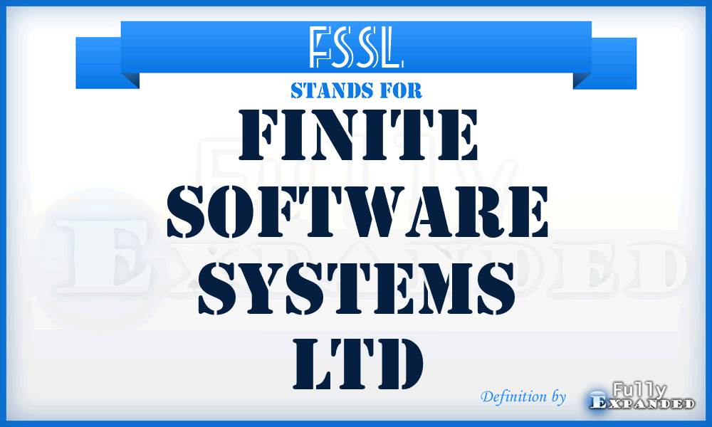 FSSL - Finite Software Systems Ltd