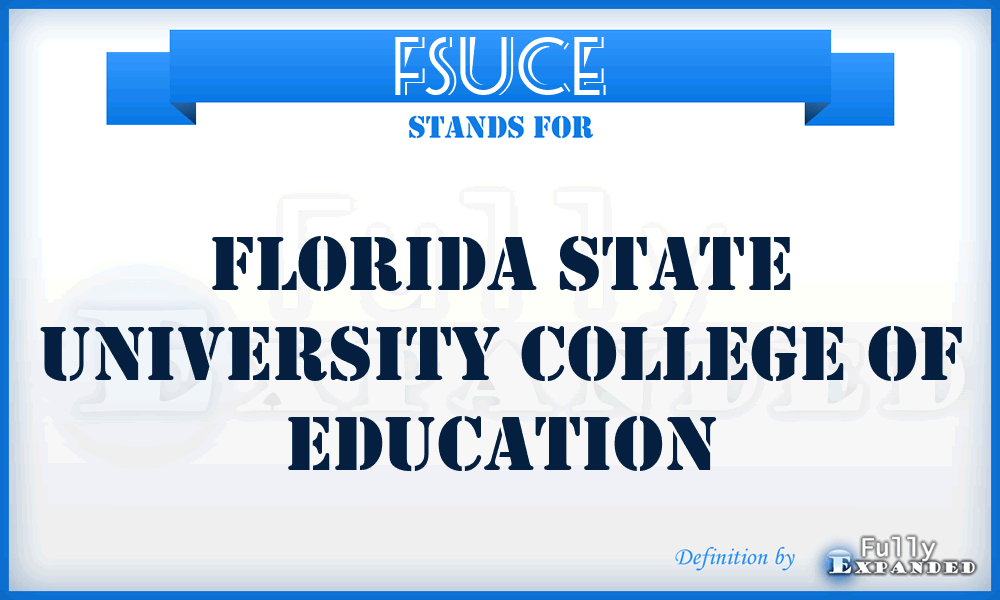 FSUCE - Florida State University College of Education
