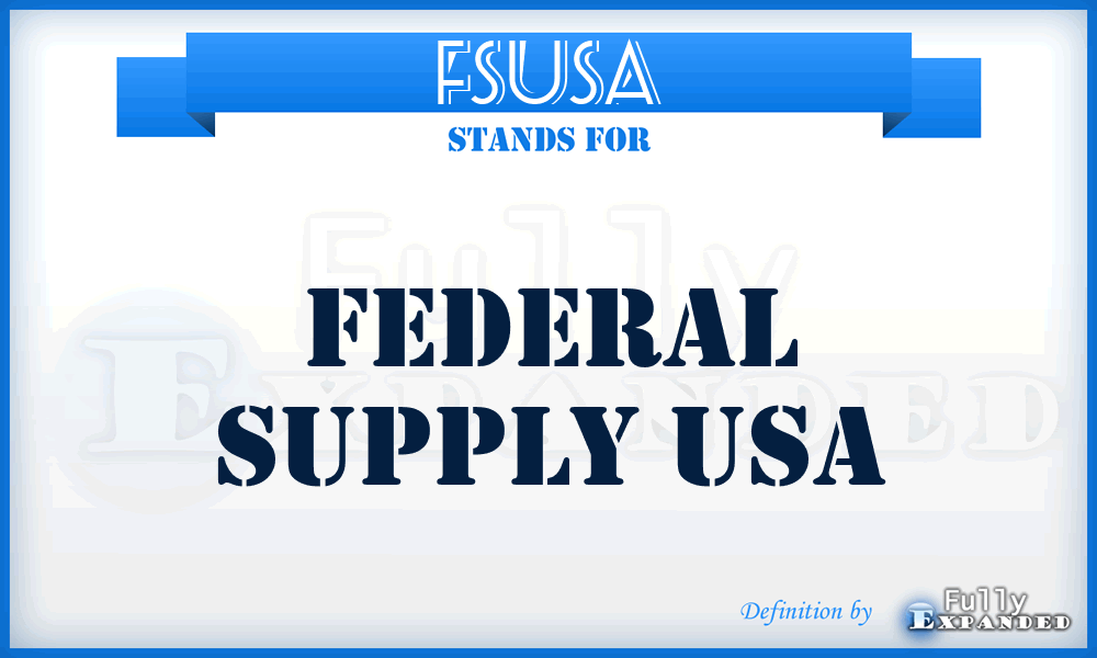 FSUSA - Federal Supply USA
