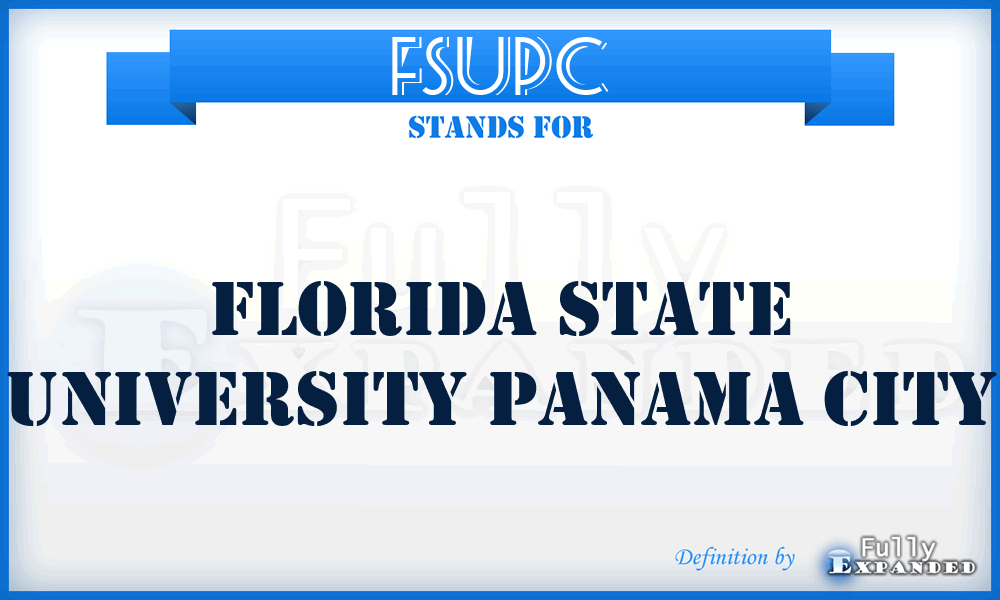 FSUPC - Florida State University Panama City