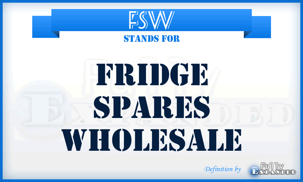 FSW - Fridge Spares Wholesale