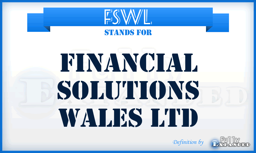 FSWL - Financial Solutions Wales Ltd