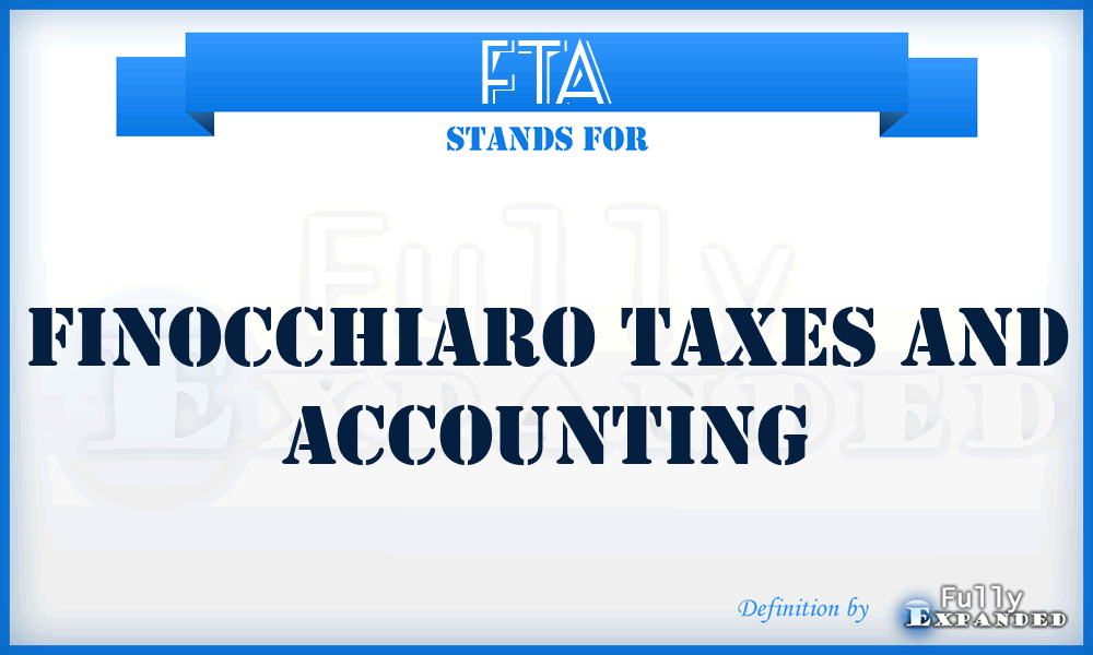 FTA - Finocchiaro Taxes and Accounting