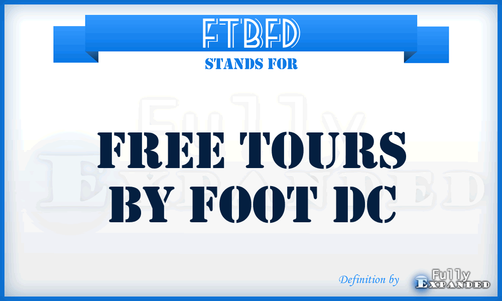 FTBFD - Free Tours By Foot Dc