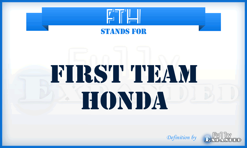 FTH - First Team Honda