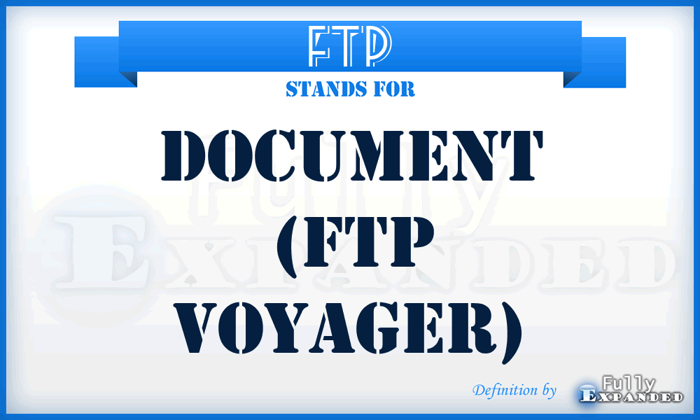 FTP - Document (FTP Voyager)