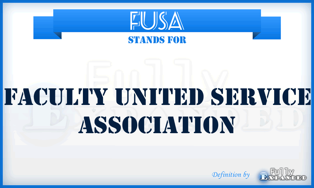 FUSA - Faculty United Service Association