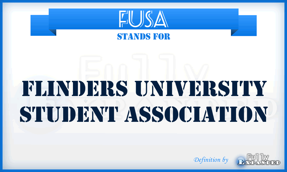 FUSA - Flinders University Student Association