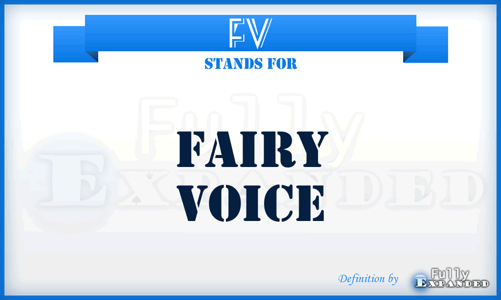 FV - Fairy Voice