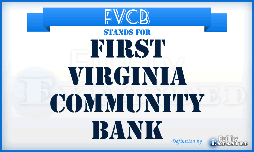FVCB - First Virginia Community Bank