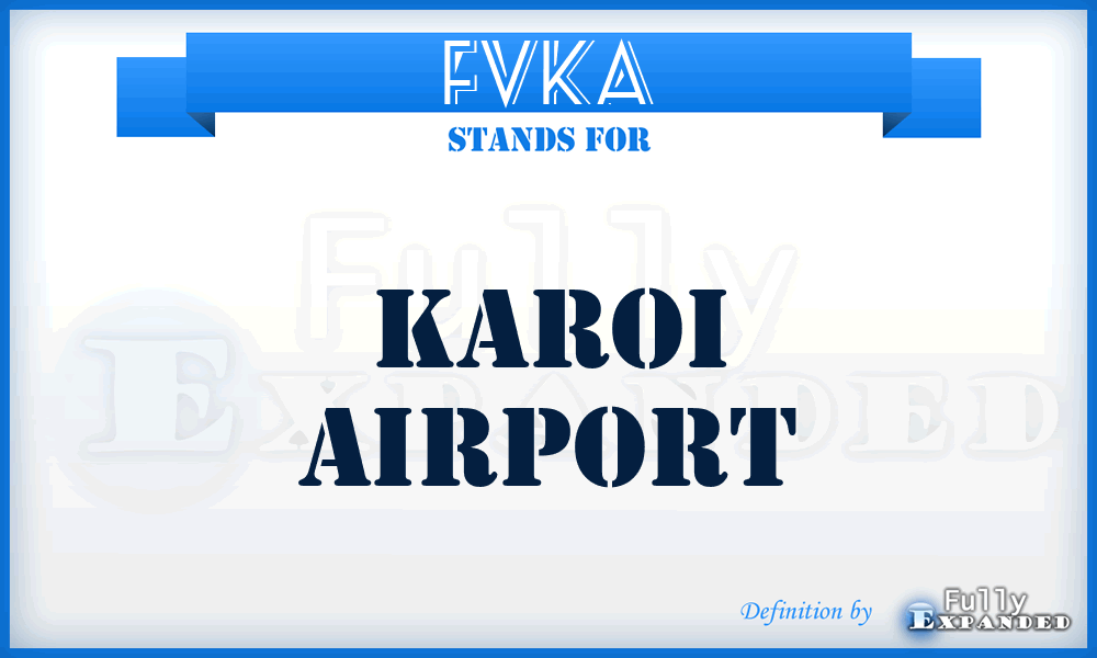FVKA - Karoi airport