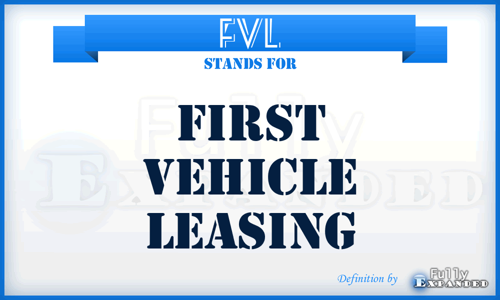 FVL - First Vehicle Leasing