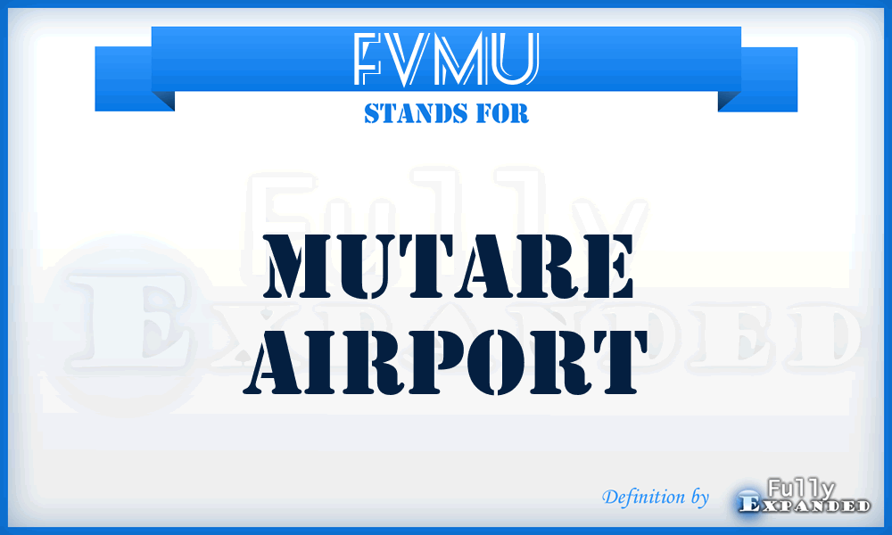 FVMU - Mutare airport