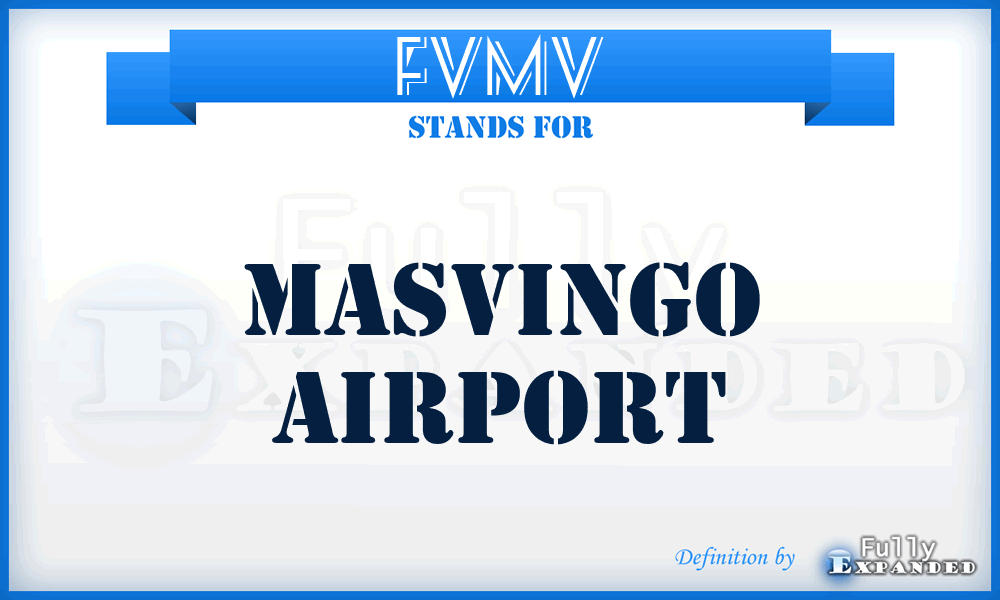 FVMV - Masvingo airport