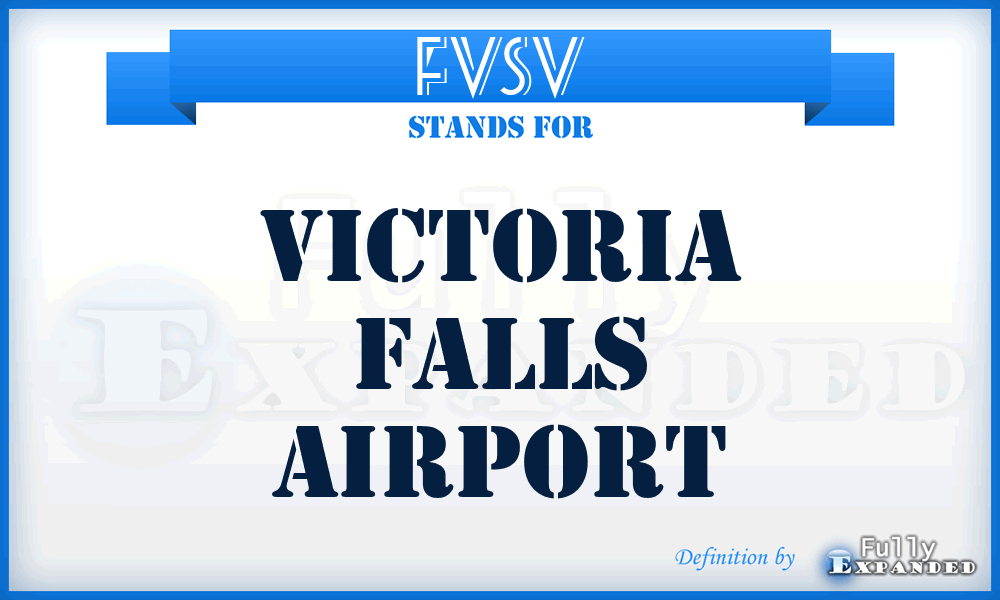 FVSV - Victoria Falls airport