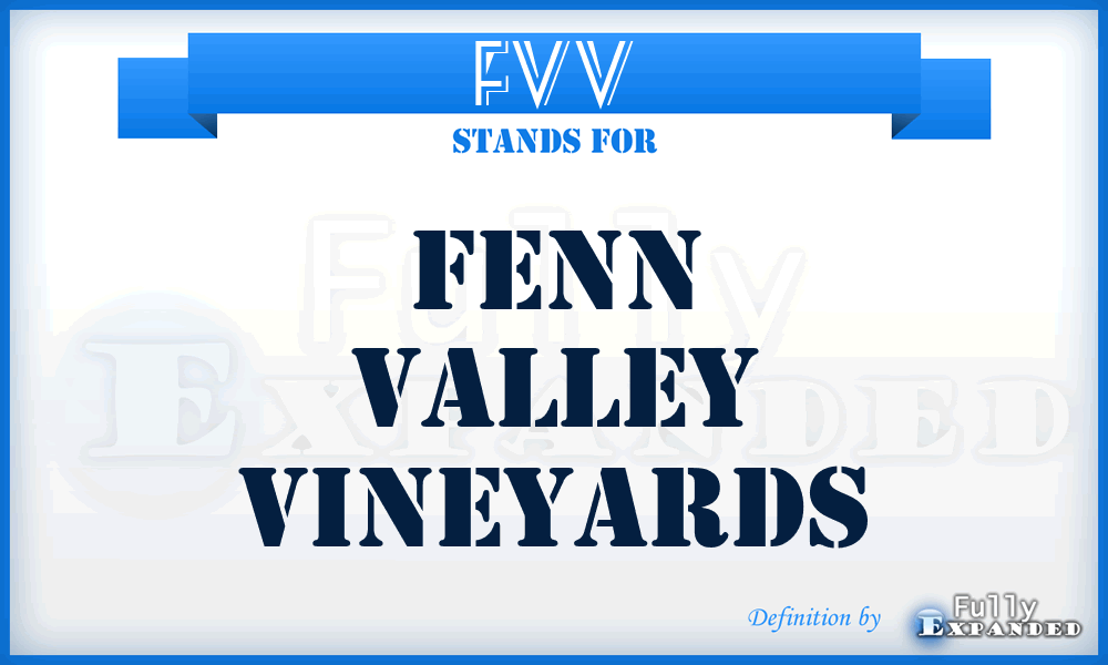 FVV - Fenn Valley Vineyards