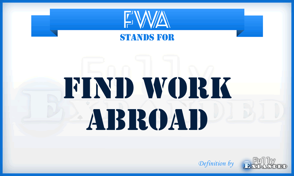 FWA - Find Work Abroad