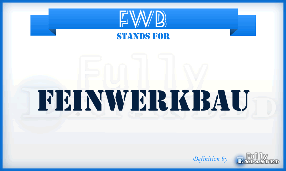 FWB - Feinwerkbau