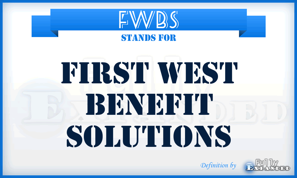 FWBS - First West Benefit Solutions