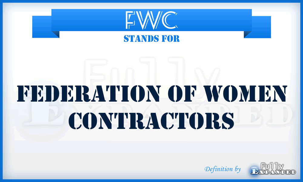 FWC - Federation of Women Contractors
