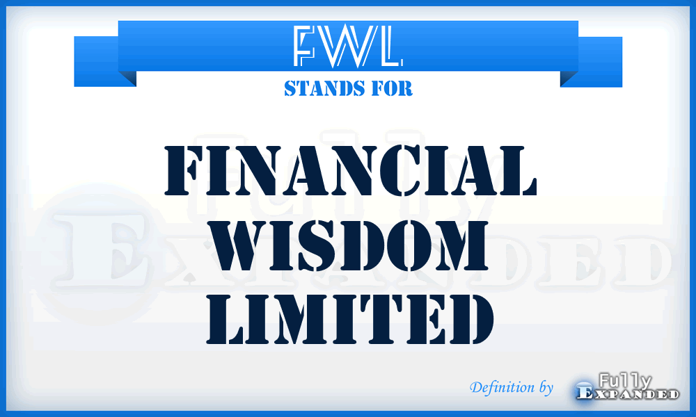 FWL - Financial Wisdom Limited
