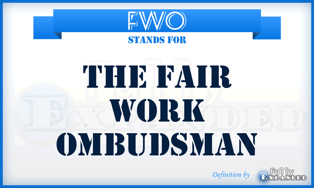 FWO - The Fair Work Ombudsman