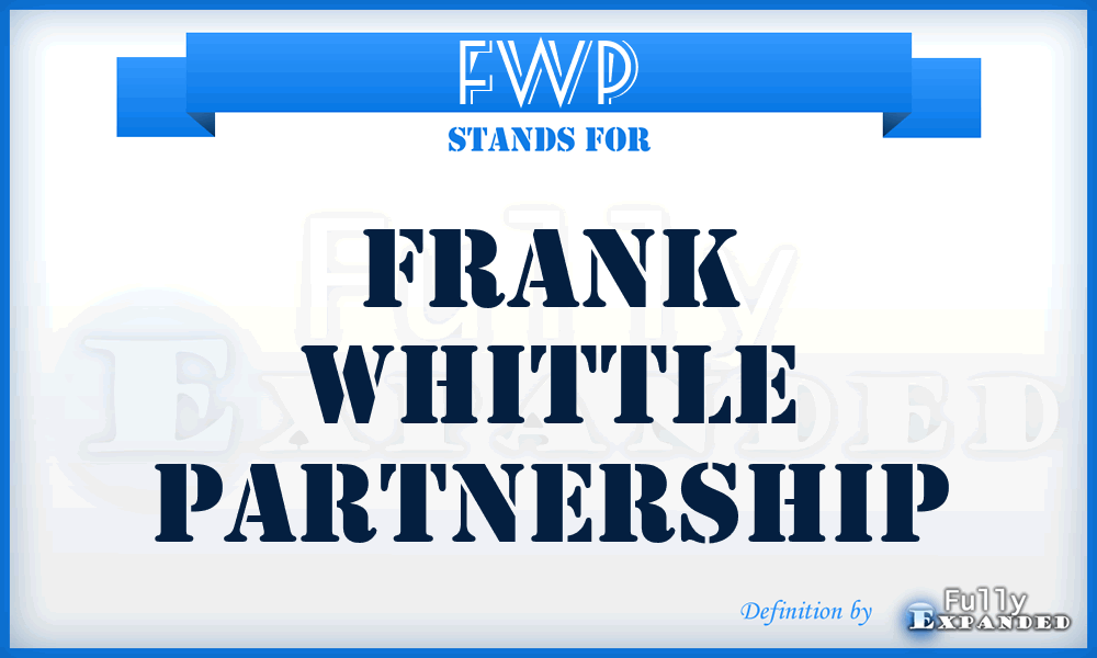 FWP - Frank Whittle Partnership