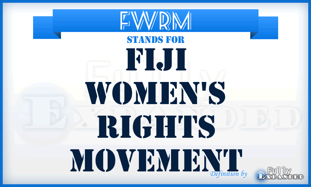 FWRM - Fiji Women's Rights Movement