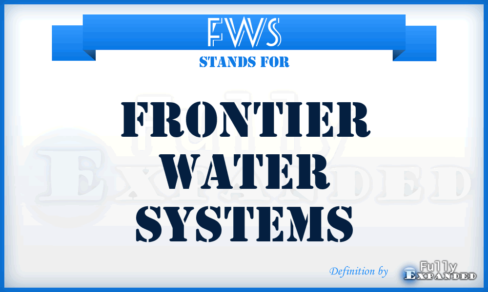 FWS - Frontier Water Systems