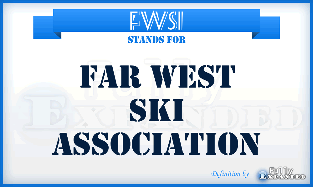 FWSI - Far West Ski Association